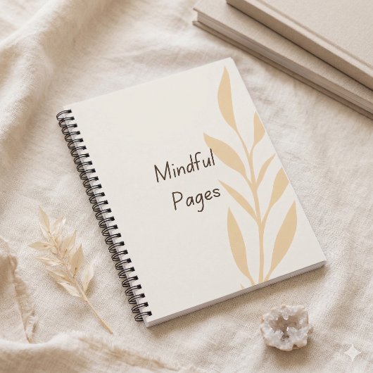 Mindful Pages Minimal Aesthetic Notebook  ノートブック