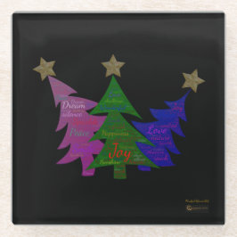 Mindful Word Art - Coasters ガラスコースター