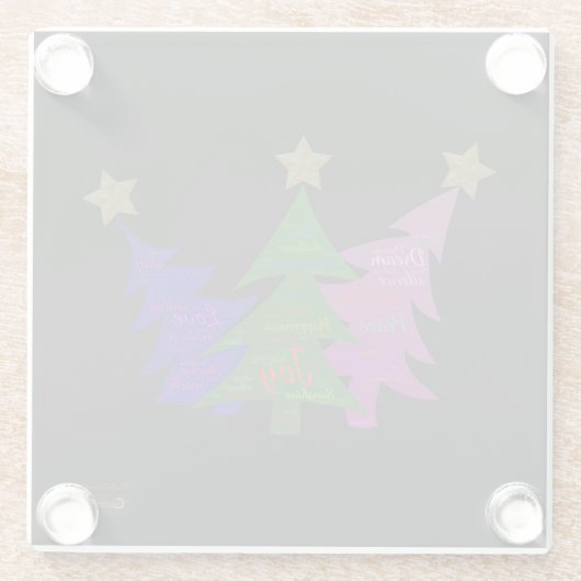 Mindful Word Art - Coasters ガラスコースター (裏面)