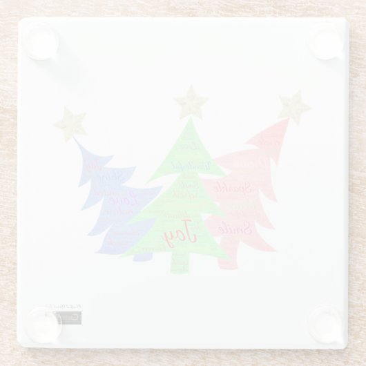 Mindful Word Art - Coasters ガラスコースター (裏面)