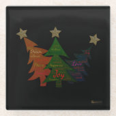 Mindful Word Art - Coasters ガラスコースター (正面)