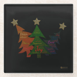 Mindful Word Art - Coasters ガラスコースター