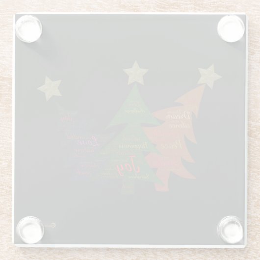 Mindful Word Art - Coasters ガラスコースター (裏面)