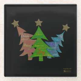 Mindful Word Art - Coasters ガラスコースター