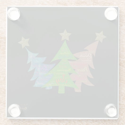 Mindful Word Art - Coasters ガラスコースター (裏面)