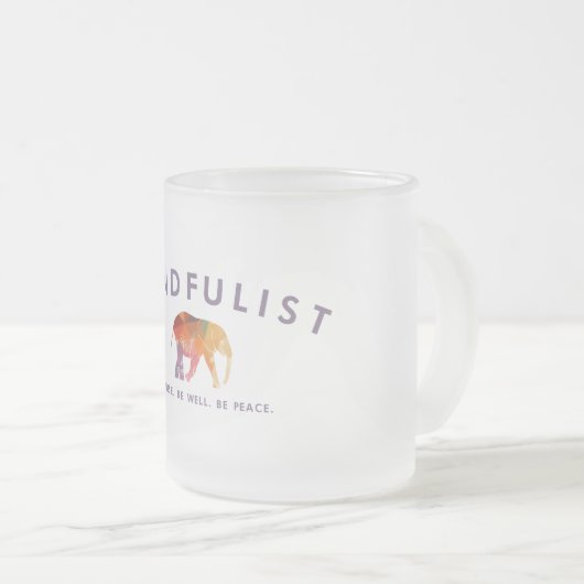 Mindfulist 10のozの曇らされたガラスのマグ フロストグラスマグカップ (正面右)