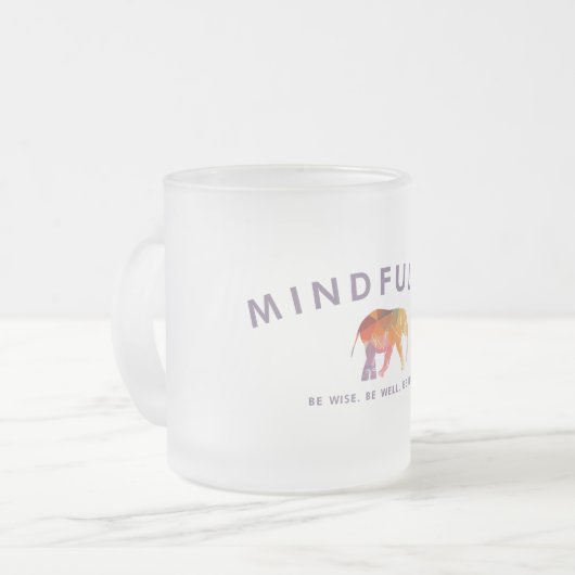 Mindfulist 10のozの曇らされたガラスのマグ フロストグラスマグカップ (正面左)