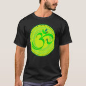 Mindfulness Om Ohm Mandala Buddhism Yoga Meditatio Tシャツ (正面)