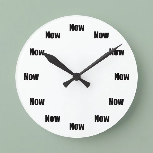 Mindfulness Time is Now ラウンド壁時計