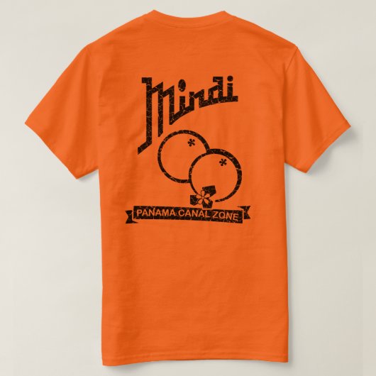 Mindi PCZオレンジ（テクスチャ） Tシャツ (デザイン裏面)