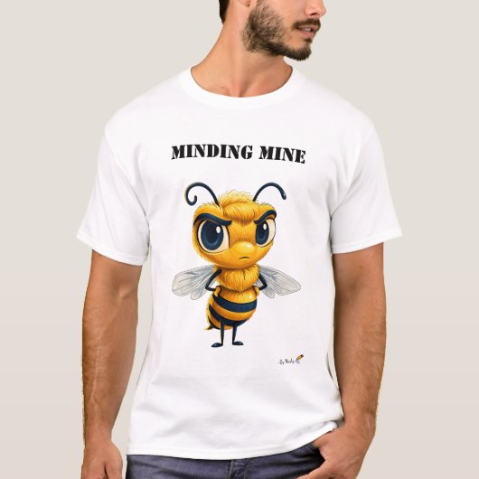 Minding Mine Funny Bee T-Shirt Tシャツ (正面)