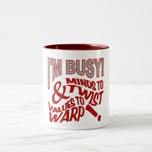 Minds to Twist mug -スタイルとカラーを選択 ツートーンマグカップ (中央)