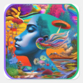 Mindscapeサイケデリック Good Trip #2 スクエアシール (正面)