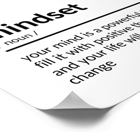 Mindsetに関する引用文 ポスター (角)
