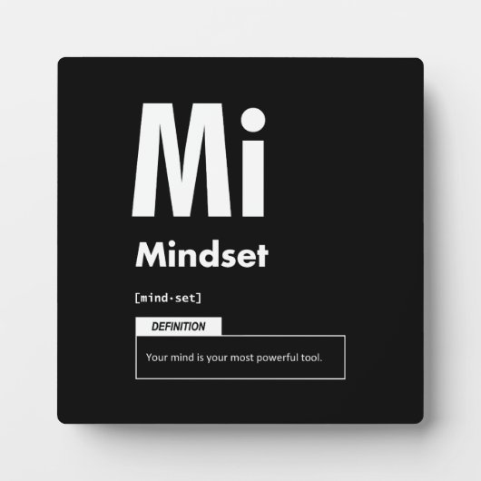 Mindset – 成功の要素 – やる気を起こさせる フォトプラーク (正面)