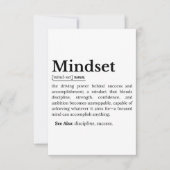Mindset Definition Quote 出欠カード (正面)