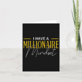 Mindset I Have A Millionaire Mindset Motivational  カード (正面)