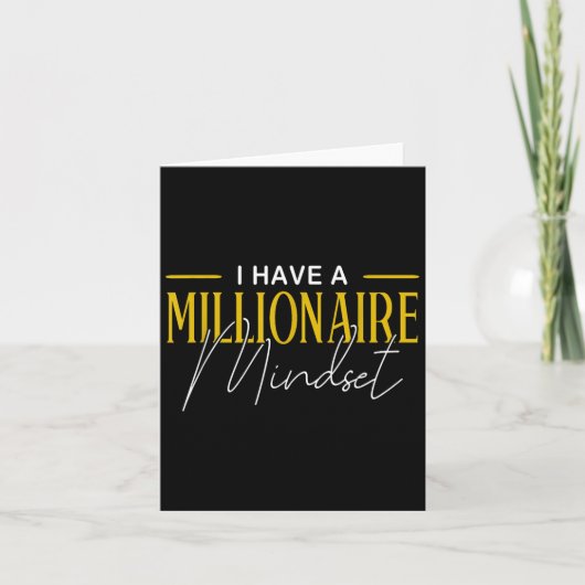 Mindset I Have A Millionaire Mindset Motivational  カード (正面)
