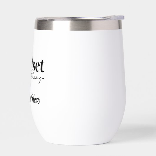 Mindset is Everything、タイポグラフィウォーターボトル (左面)