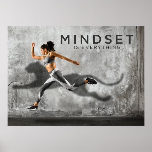 Mindset Is Everything -フィットネスガールランニングズ ポスター (正面)