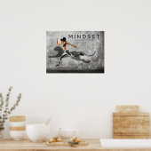 Mindset Is Everything -フィットネスガールランニングズ ポスター (キッチン)