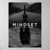 Mindset Is Everything - Black Cat Panther Water ポスター (正面)