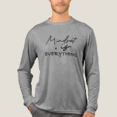 Mindset is Everything, Black Typography Design トライブレンドTシャツ (正面)