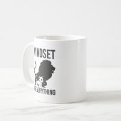 Mindset is Everything - Cat やる気を起こさせる Lion コーヒーマグカップ (正面左)