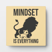 Mindset is Everything - Cat やる気を起こさせる Lion フォトプラーク (正面)
