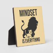 Mindset is Everything - Cat やる気を起こさせる Lion フォトプラーク (正面)