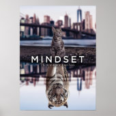 Mindset Is Everything - Cat and Tiger Reflection ポスター (正面)