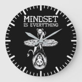 Mindset Is Everything, Cat Lion – ジム、ハッスル ラージ壁時計 (正面)