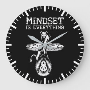 Mindset Is Everything, Cat Lion – ジム、ハッスル ラージ壁時計