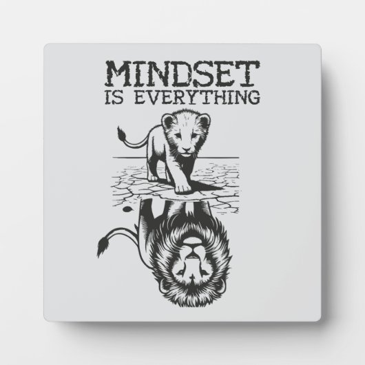 Mindset Is Everything, Cat Lion – ジム、成功 フォトプラーク (正面)
