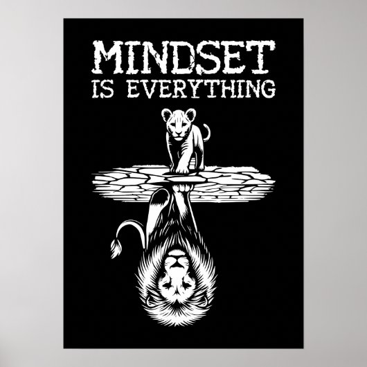 Mindset Is Everything, Cat Lion – ジム、成功 ポスター (正面)