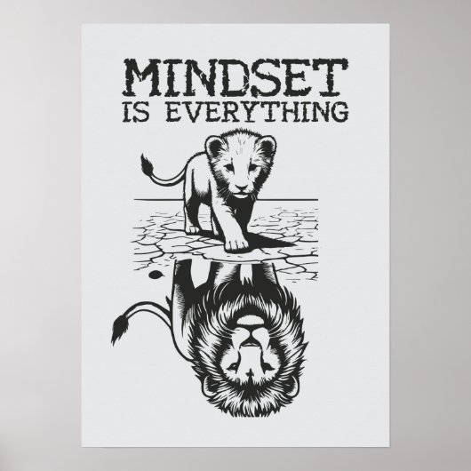 Mindset Is Everything, Cat Lion – ジム、成功 ポスター (正面)