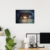 Mindset Is Everything - Cat Tiger Shadow ポスター (ホームオフィス)
