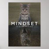 Mindset Is Everything - Cat Tiger Water Reflection ポスター (正面)