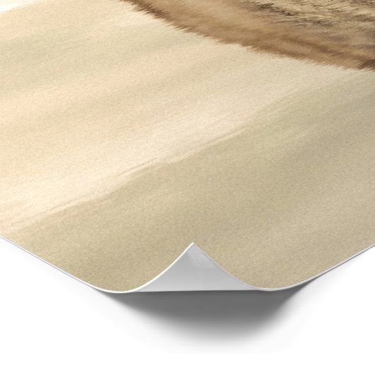 Mindset Is Everything - Desert Wolf Pup Reflection ポスター (角)