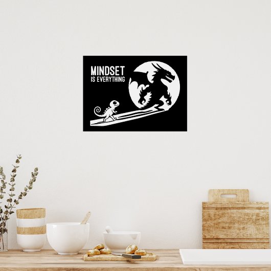 Mindset Is Everything, Dragon – 成功動機 ポスター (キッチン)