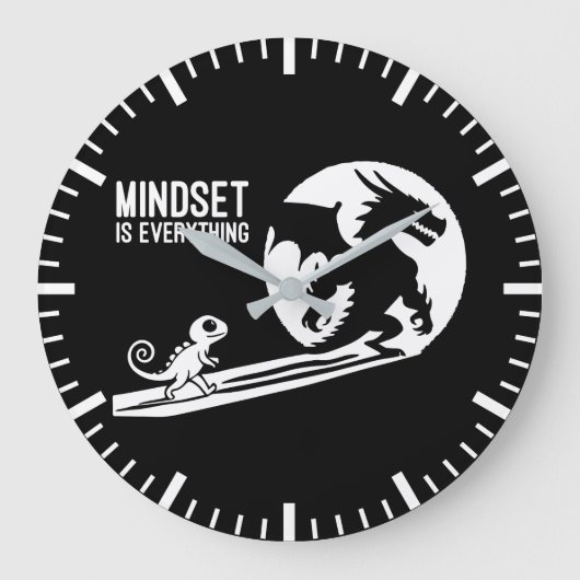Mindset Is Everything, Dragon – 成功動機 ラージ壁時計 (正面)