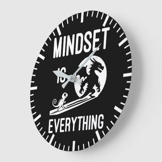 Mindset Is Everything, Dragon - Success Husle ラージ壁時計 (傾斜)