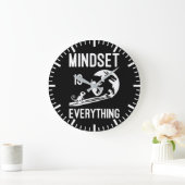 Mindset Is Everything, Dragon - Success Husle ラージ壁時計 (ホーム)
