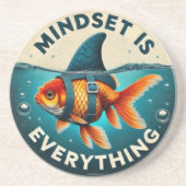 Mindset Is Everything Goldfish Motivational Quote コースター (正面)