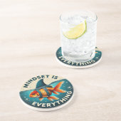 Mindset Is Everything Goldfish Motivational Quote コースター (側面)