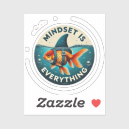 Mindset Is Everything Goldfish Motivational Quote シール