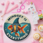 Mindset Is Everything Goldfish Motivational Quote ペーパープレート (パーティー)