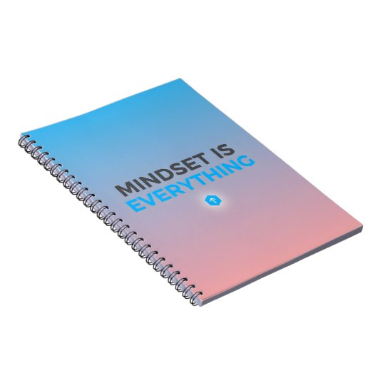 Mindset Is Everything – Gradient Motivational Note ノートブック (右側)