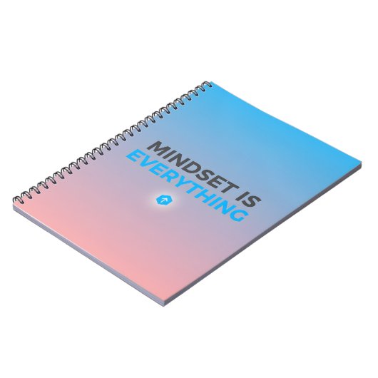 Mindset Is Everything – Gradient Motivational Note ノートブック (左側)