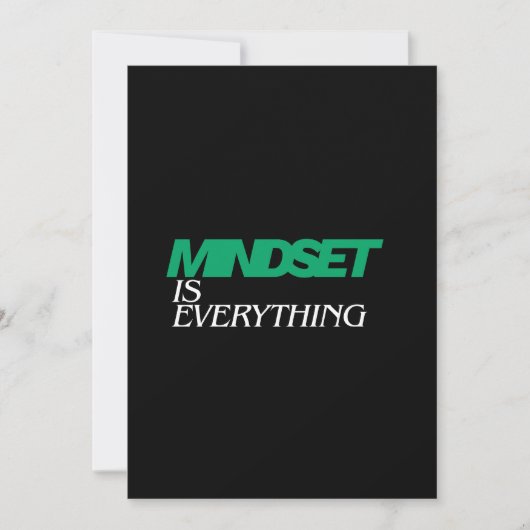 Mindset is Everything, Inspirational, Motivational 招待状 (正面)